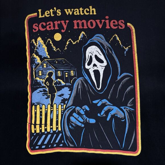 Scary Movie Ghost Face Shirt Men's Size XL Black Graphic Horror Halloween - Picture 3 of 8